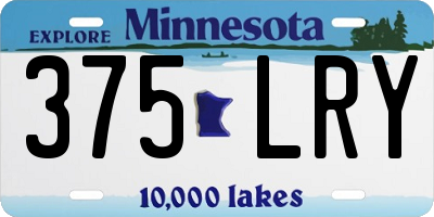 MN license plate 375LRY