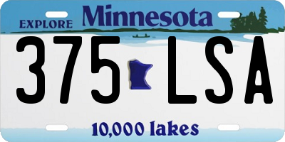MN license plate 375LSA