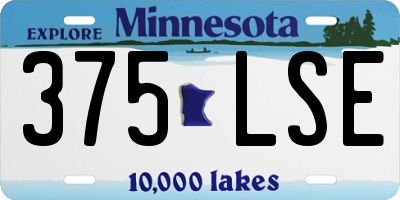 MN license plate 375LSE
