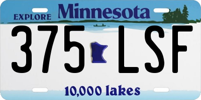 MN license plate 375LSF