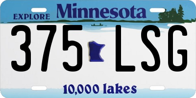 MN license plate 375LSG