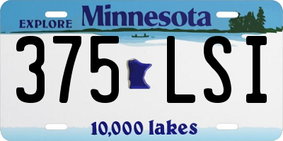 MN license plate 375LSI