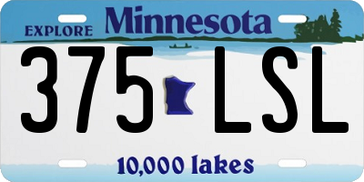 MN license plate 375LSL