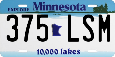 MN license plate 375LSM