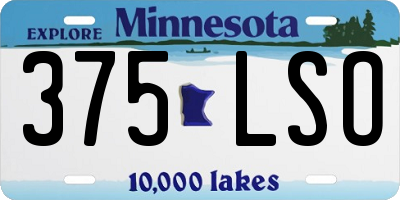 MN license plate 375LSO