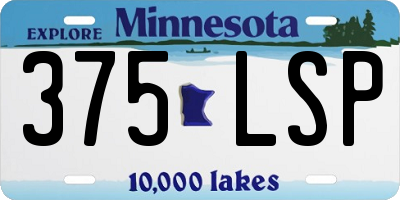 MN license plate 375LSP