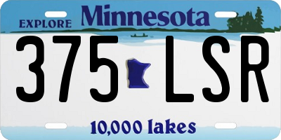 MN license plate 375LSR