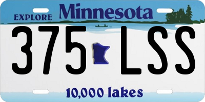 MN license plate 375LSS