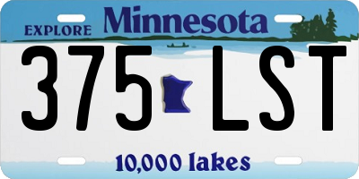 MN license plate 375LST