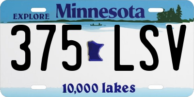 MN license plate 375LSV