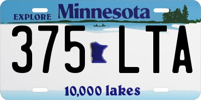MN license plate 375LTA