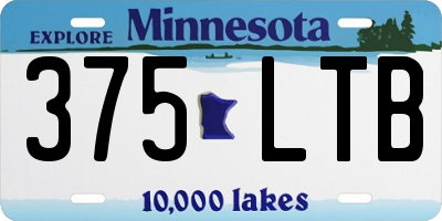 MN license plate 375LTB