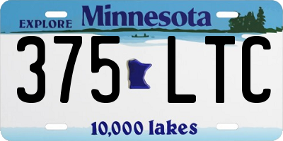 MN license plate 375LTC