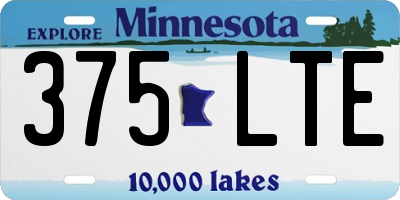 MN license plate 375LTE