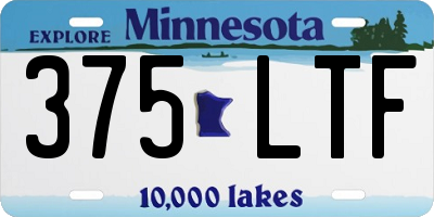 MN license plate 375LTF