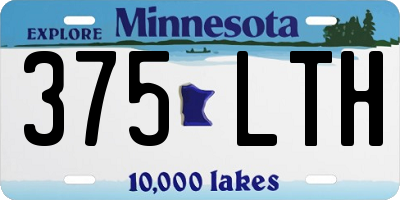 MN license plate 375LTH