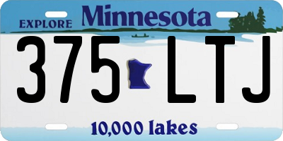 MN license plate 375LTJ