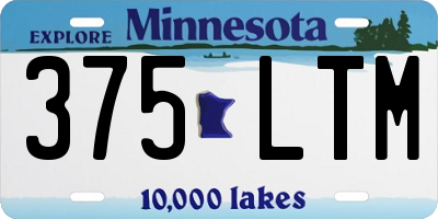 MN license plate 375LTM
