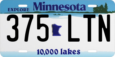 MN license plate 375LTN