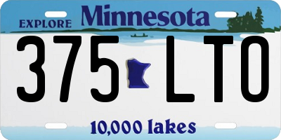 MN license plate 375LTO