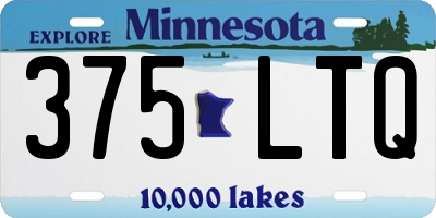 MN license plate 375LTQ