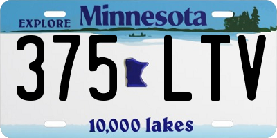 MN license plate 375LTV