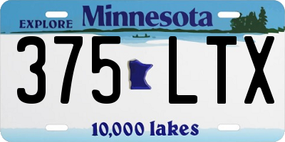 MN license plate 375LTX
