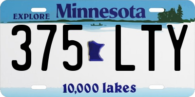 MN license plate 375LTY