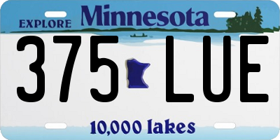 MN license plate 375LUE