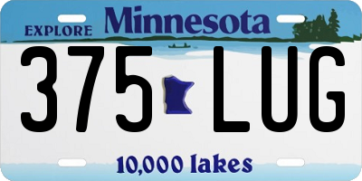 MN license plate 375LUG