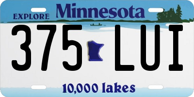 MN license plate 375LUI