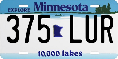 MN license plate 375LUR
