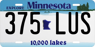 MN license plate 375LUS