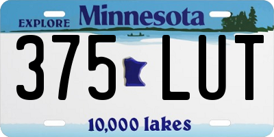MN license plate 375LUT