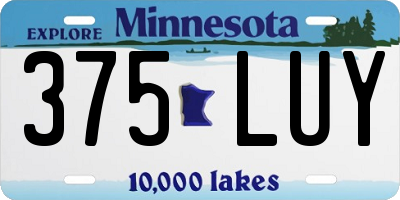 MN license plate 375LUY