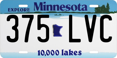 MN license plate 375LVC