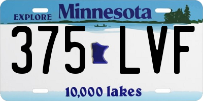 MN license plate 375LVF
