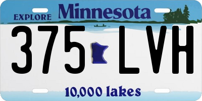 MN license plate 375LVH