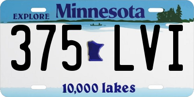 MN license plate 375LVI
