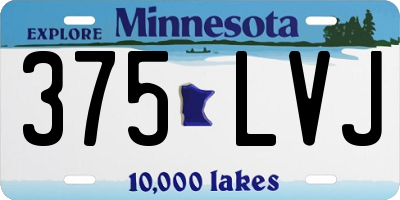 MN license plate 375LVJ