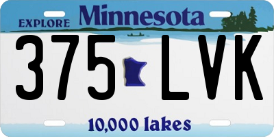 MN license plate 375LVK