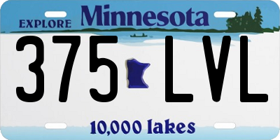 MN license plate 375LVL