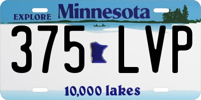 MN license plate 375LVP