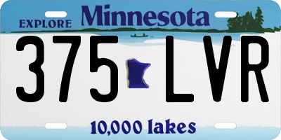 MN license plate 375LVR