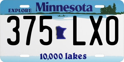 MN license plate 375LXO