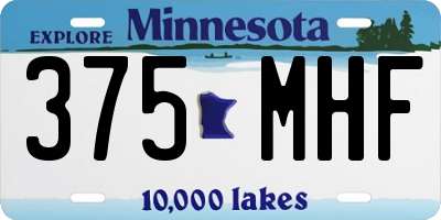 MN license plate 375MHF