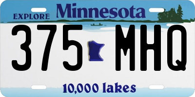 MN license plate 375MHQ