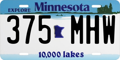 MN license plate 375MHW