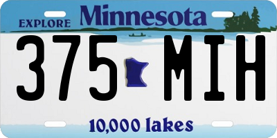 MN license plate 375MIH