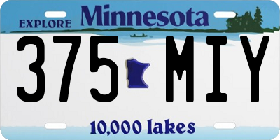 MN license plate 375MIY
